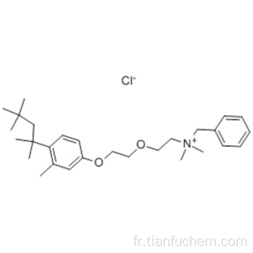 Chlorure de N, N-diméthyl-N- [2- [2- [méthyl-4- (1,1,3,3-tétraméthylbutyl) phénoxy] éthoxy] éthyle de benzèneméthanaminium CAS 25155-18-4